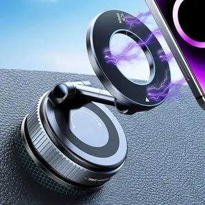 【Father's Day Gift】Unisex Universal Magnetic Car Phone Holder, Strong Vacuum Suction Cup Mount for All Smartphones & Vehicles, Foldable Design for Dashboard, Gym (Working Out) & All Ages Use