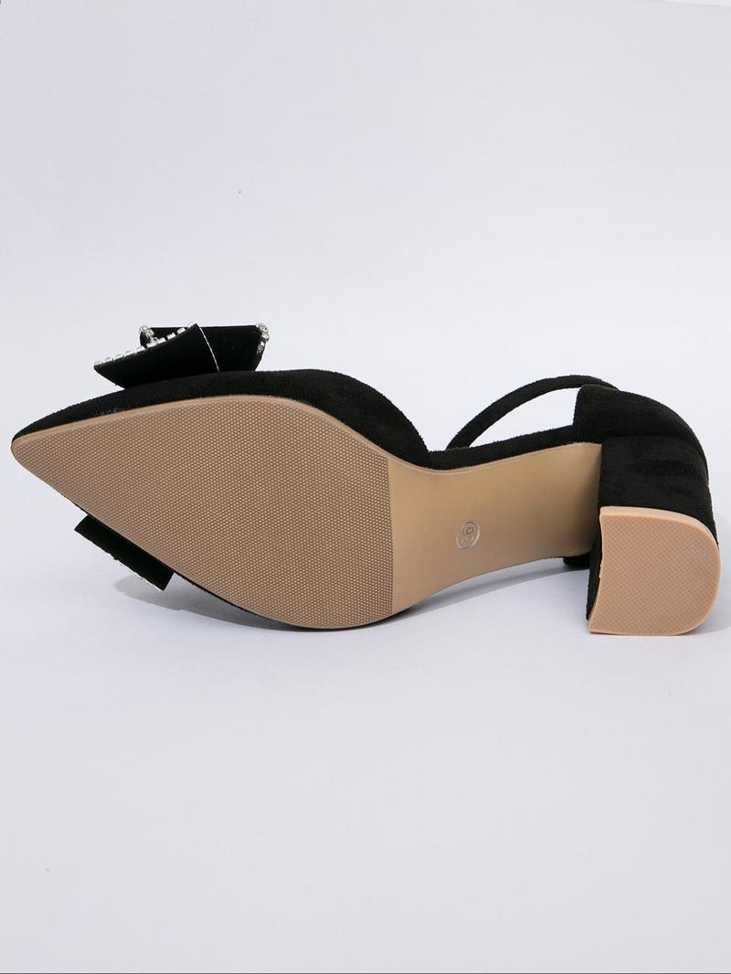 Women's Elegant Bowknot Design High Heel Shoes, Fashionable Pointed Toe Heels for Party, Daily Clothing Decor for Women