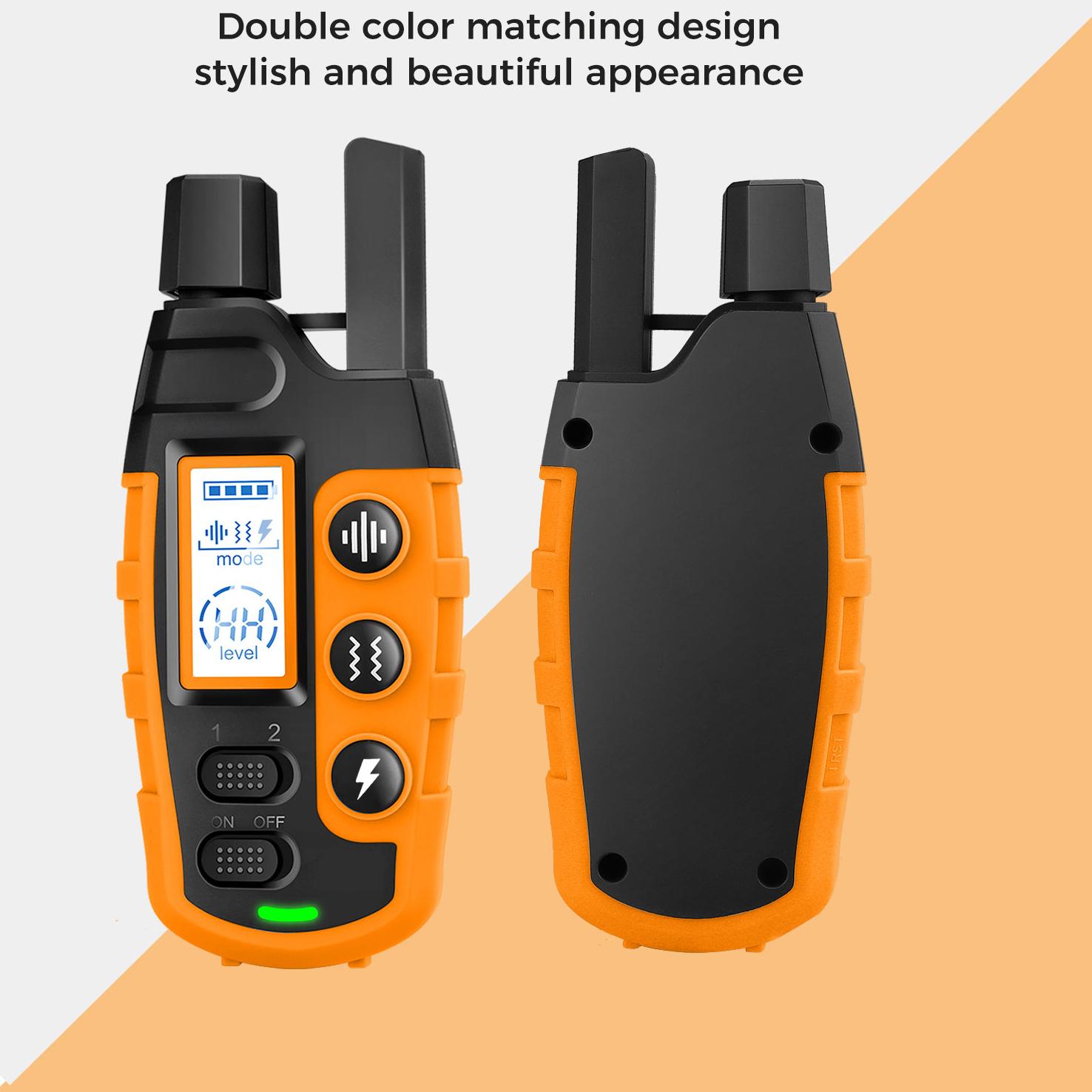 1/2 Collars, 3300ft Range Dog Training Collars With Remote, Adjustable Nylon Strap, With Beep (1-8), Vibration (1-16), Safe Shock (1-99), Rechargeable Waterproof, For Small To Large Dogs (5-150lbs)