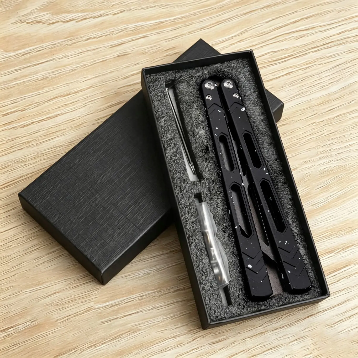 Metal Aluminum Training Tool, Beginner Flip Practice, High-Quality Balisong, Butterfly Trainer, Safe Blade, Not Sharp