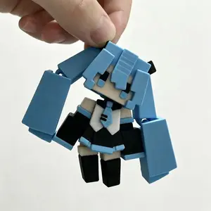 Anime Hatsune Miku Block Pendant Bag Charm Keychain for Backpack Decor Fans Gift