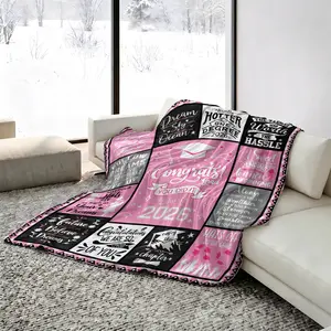 1Pcs Graduation Season Series Summer Cool Blanket, Q-MAX>0.3 High Coolness, Breathable, Sweat-Absorbent, Skin-Friendly, Suitable for Multiple Home Scenarios, Creating a Refreshing Summer Experience.