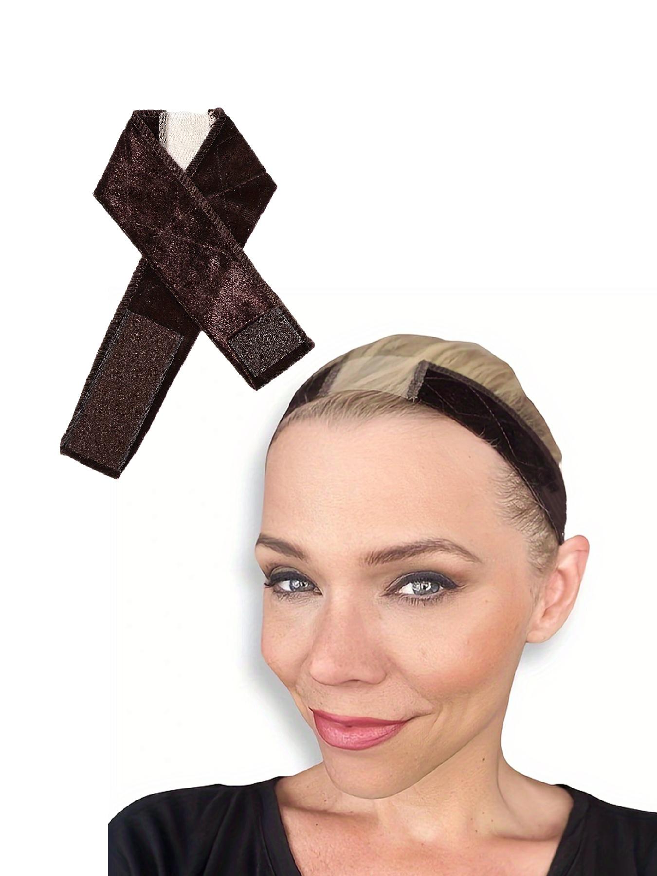 Women's Wig Grip Band, Adjustable Soft Headband with Transparent Lace, Non Slip Velvet Wig Grip Band, Keeps Your Wigs and Head Scarves Secure