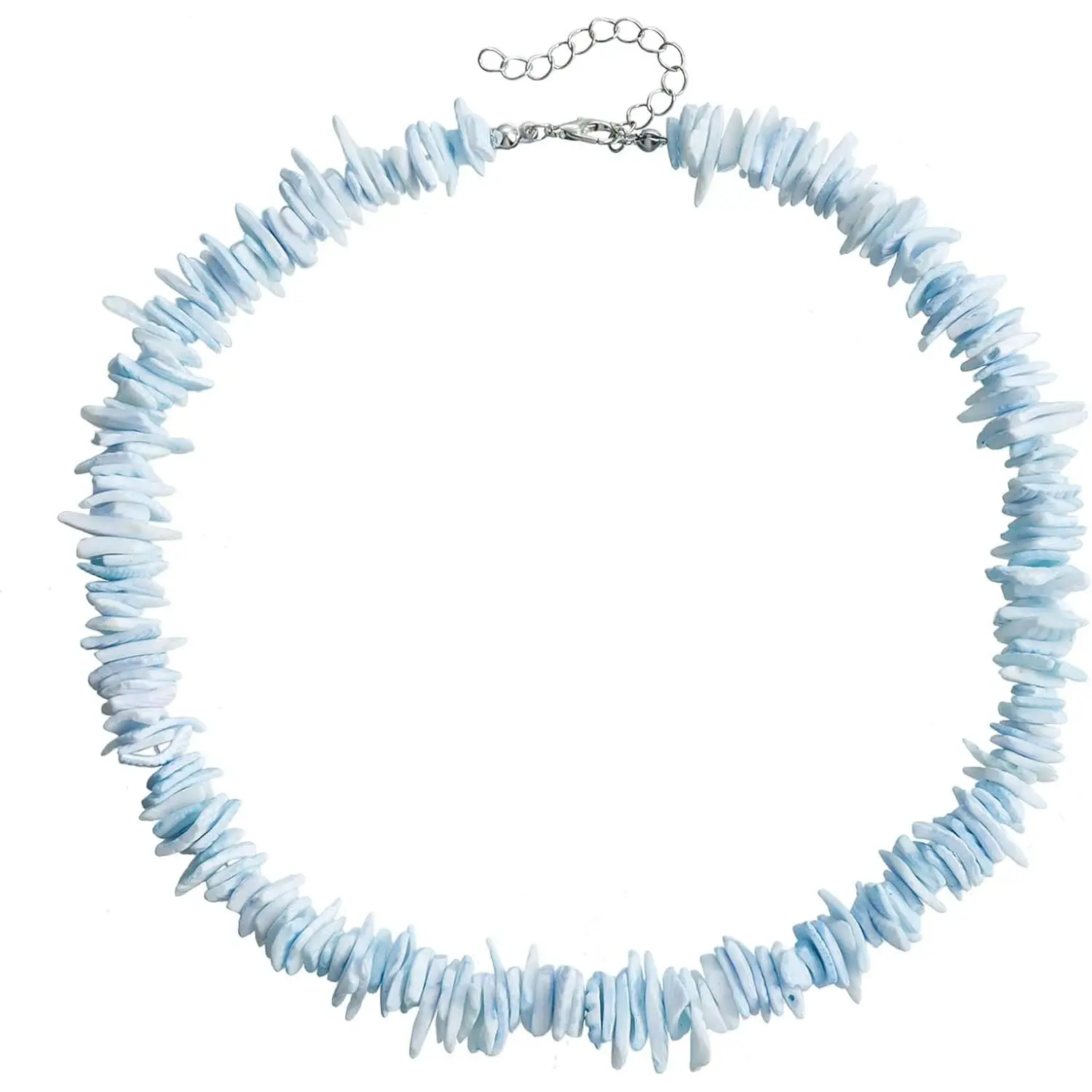 Puka Shell Necklace for Men Women Bohemian Handmade Natural White Colorful Irregular Shell Choker Necklace Adjustable Seashell Necklace Cowrie Hawaiian Summer Beach Boho Jewelry Gifts