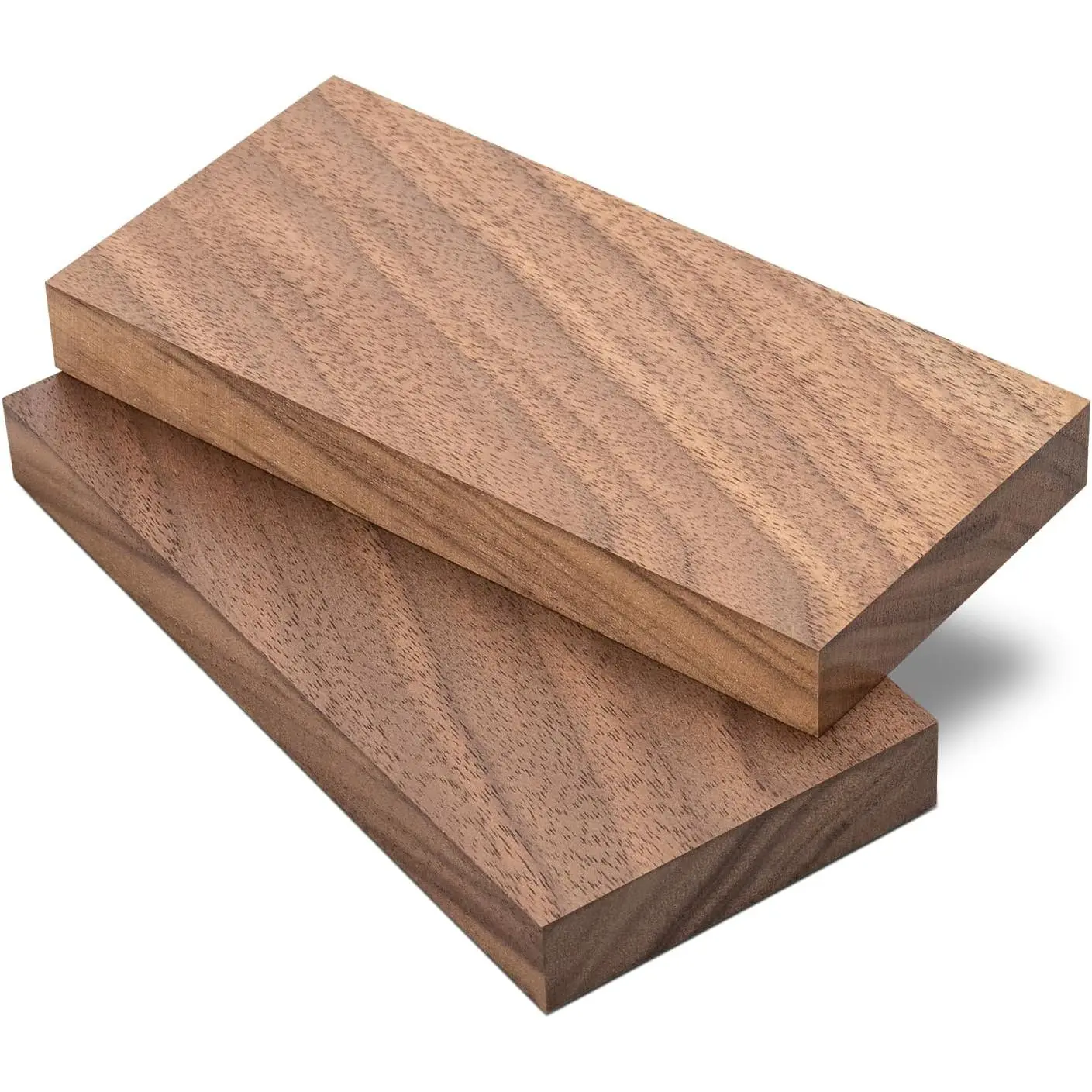 2 count Walnut Wooden Log Lumber Board  Handle Material - 5.1"x2.3"x0.5" | Square Blanks Walnut Lumber for  Handle Door Handle Instruments DIY   Turning Blanks