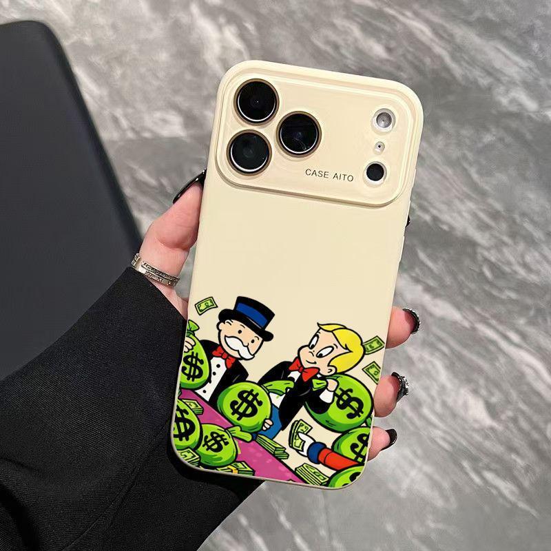 DarlingCase Graffiti Monopoly Print Phone Case Ultra Skin Friendly Touch All Inclusive Lens Compatible with IPhone 17 Pro Max, IPhone 16 Pro Max, 15/14/13/12 Stylish Protection for Your Device