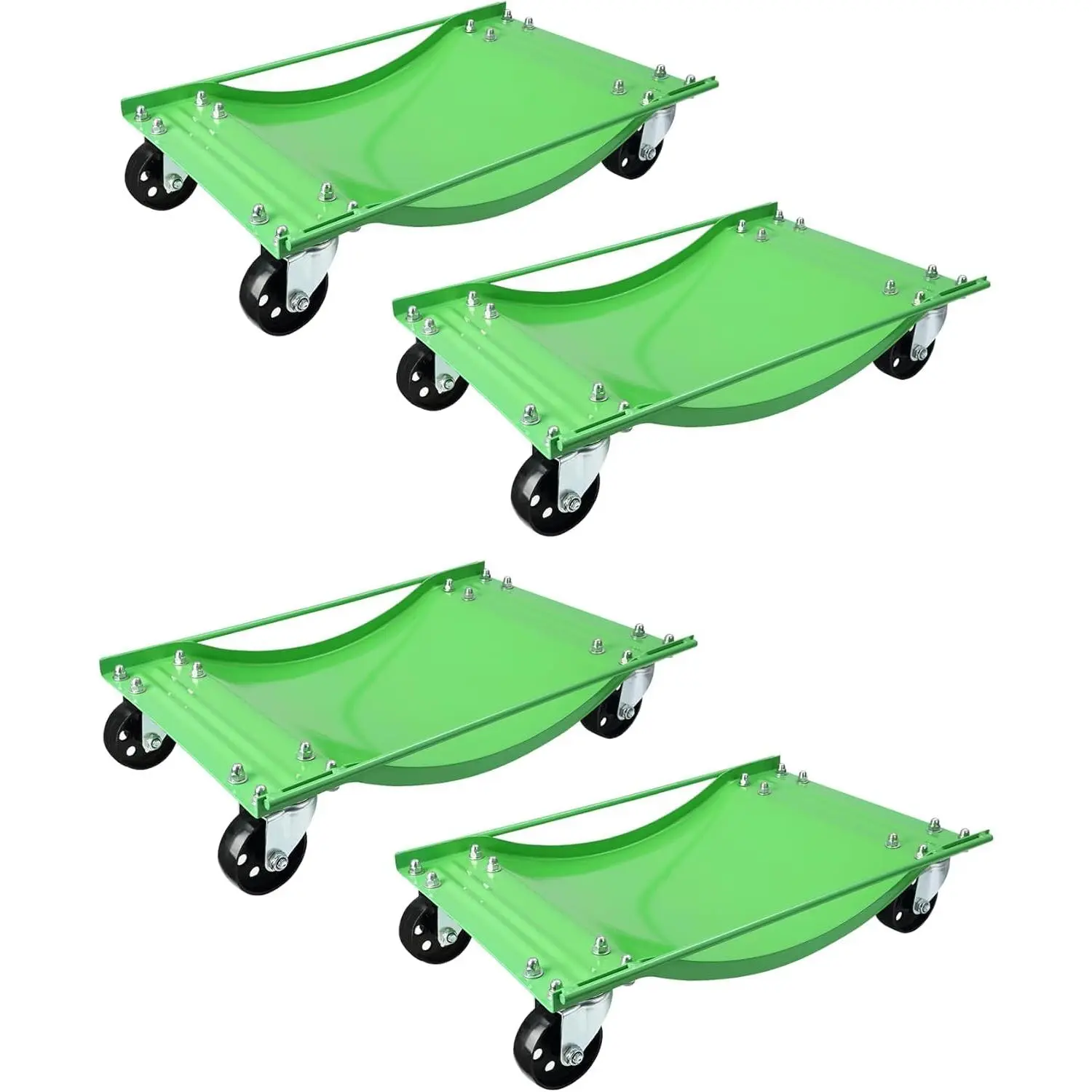 Heavy Duty Car Wheel Dolly Set, High Capacity 10000 LBS Vehicle Mover, Anti-Slip Construction with 3.5" Rotatable Steel Wheels, Ideal for Truck & Automobile Relocation