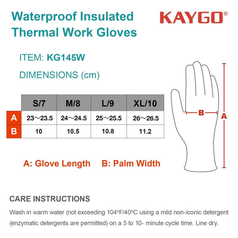 KAYGO Winter Waterproof Thermal Work Gloves with Double Latex Coating & Insulated Warm Liner for Cold Weather Protection KAYGO Winter Waterproof Thermal Work Gloves with Double Latex Coating & Insulated Warm Liner for Cold Weather Protection