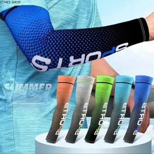 5 Pairs Ice Silk Cooling Arm Sleeves for Men Women, UV Protection Anti-Slip Sunscreen Sleeves, Ideal for Cycling Running Outdoor Sports in Summer