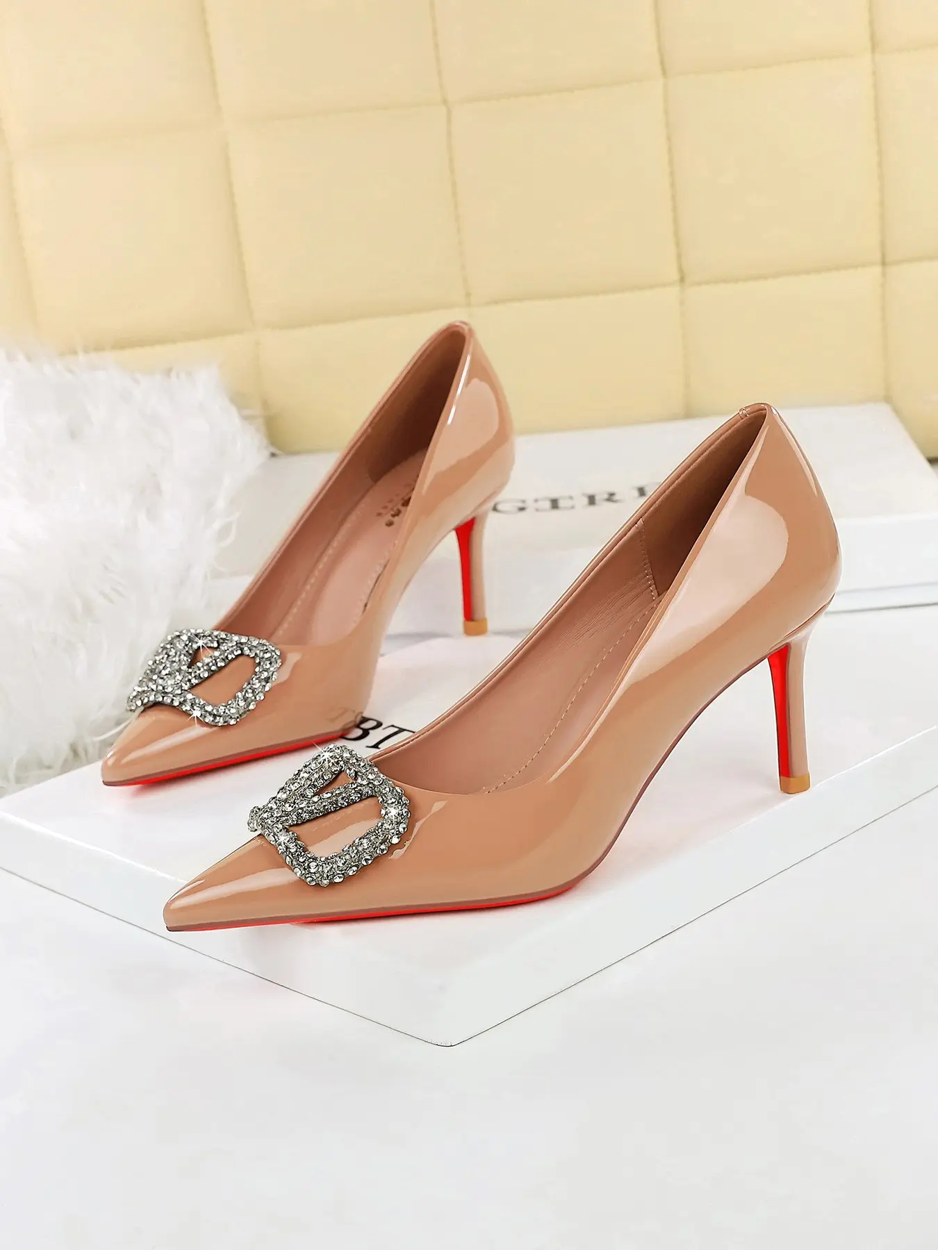Shiny Glossy Patent Leather Fashion High Heels, Pointed Toe Stiletto, Elegant Design, Soft Insole, Perfect for Office, Dates, Parties