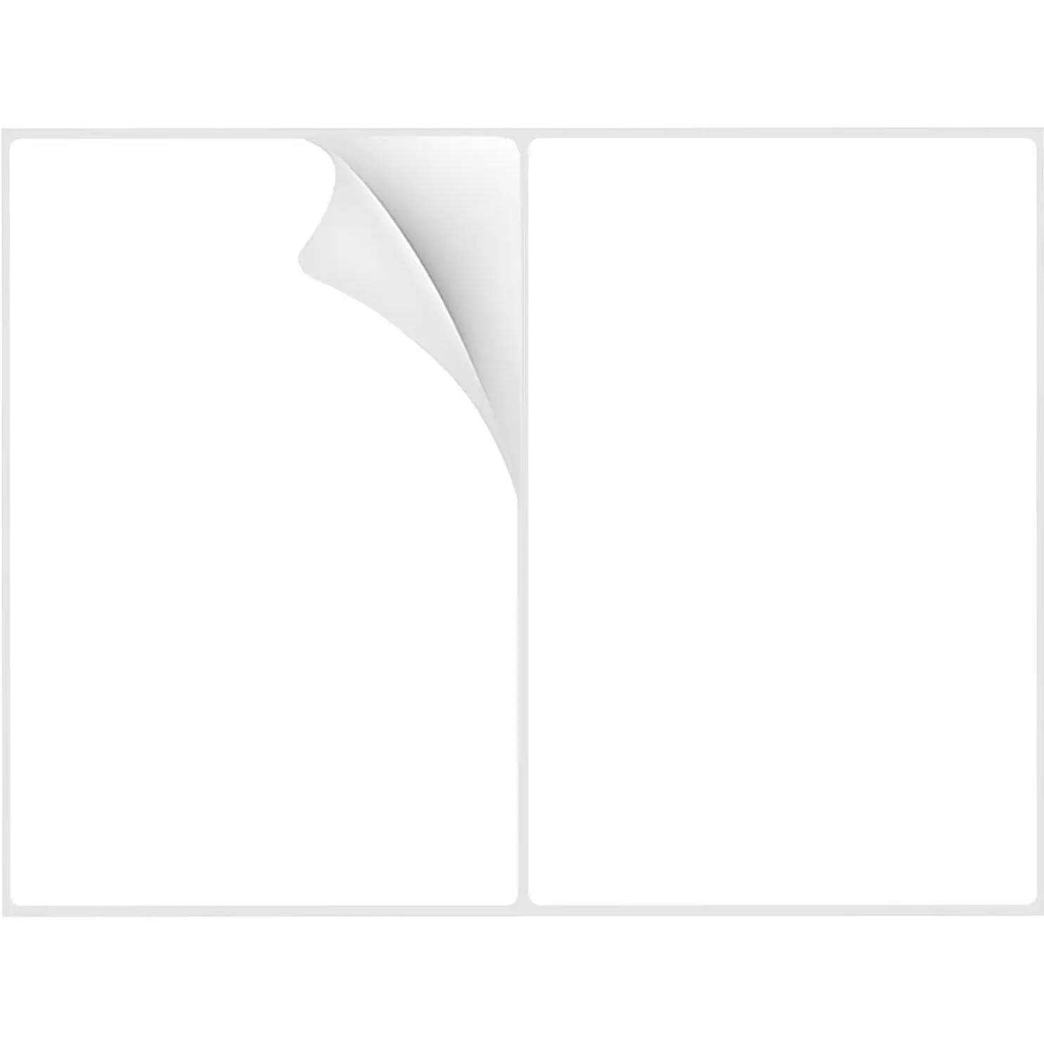 8-1/2"×5-1/2" Shipping Labels 60 Labels Sticker Paper for Laser/Ink Jet Printer mailing Labels 8.5"×11" White 2 per Sheet
