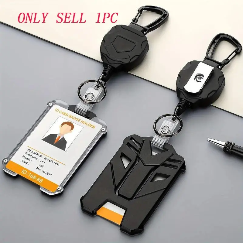 High-Strength Outdoor Retractable Lanyard (1 Set), Id Badge Holders Retractable, ID Card Lanyard, Hiking and Outdoor Rock Climbing Tact, Id Lanyard Badge Holder, Lanyards With Id Holder