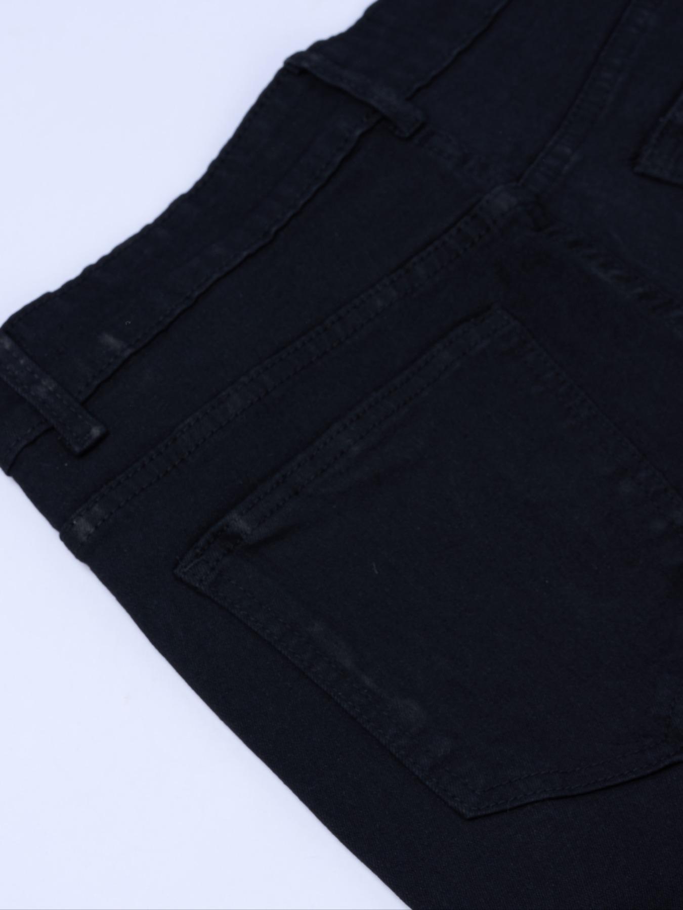 Men's Ripped Button Fly Skinny Jeans, Casual Comfy Pocket Design Trousers for Daily Wear, Fashion Men's Bottoms for All Seasons, Skinny Fit Jeans