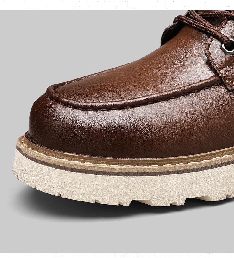 Men's Brown Classic Work Boots - Leather Upper with Belt Buckle Brown Lace-Up Ankle-High Design Non-Slip Rubber Sole for Hiking & Daily Casual Steel Toe Footwear Boy Memory Foam-Like Comfort Cushioning Adjustable Straps for Comfort Fit Durable Waterproof Men's Brown Classic Work Boots - Leather Upper with Belt Buckle Brown Lace-Up Ankle-High Design Non-Slip Rubber Sole for Hiking & Daily Casual Steel Toe Footwear Boy Memory Foam-Like Comfort Cushioning Adjustable Straps for Comfort Fit Durable Waterproof