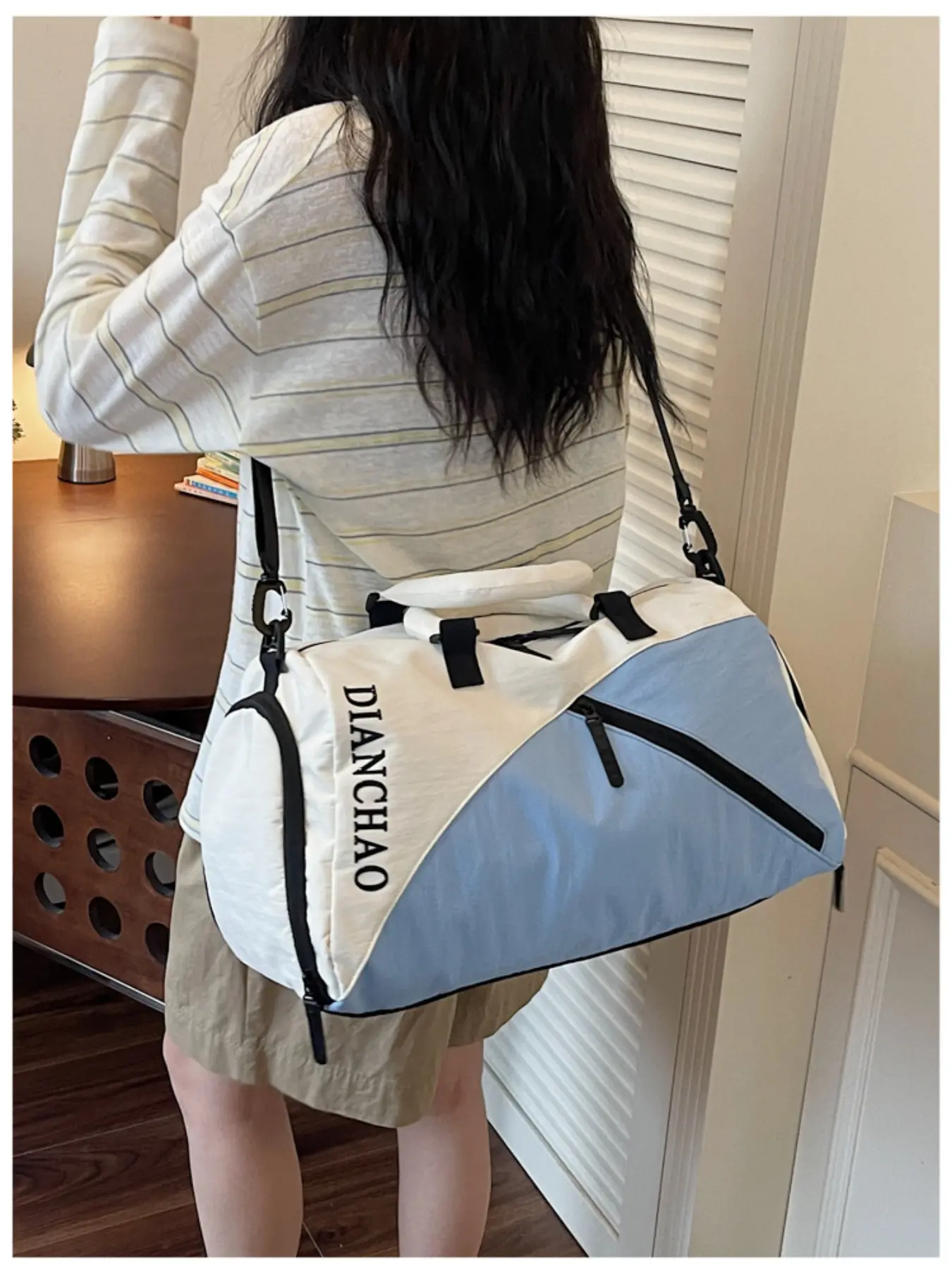 New Short Trip Business Luggage Bag, Trendy Colorblock Travel Bag, Large Capacity Casual Versatile Sports Storage Bag, Travel Weekender Bag