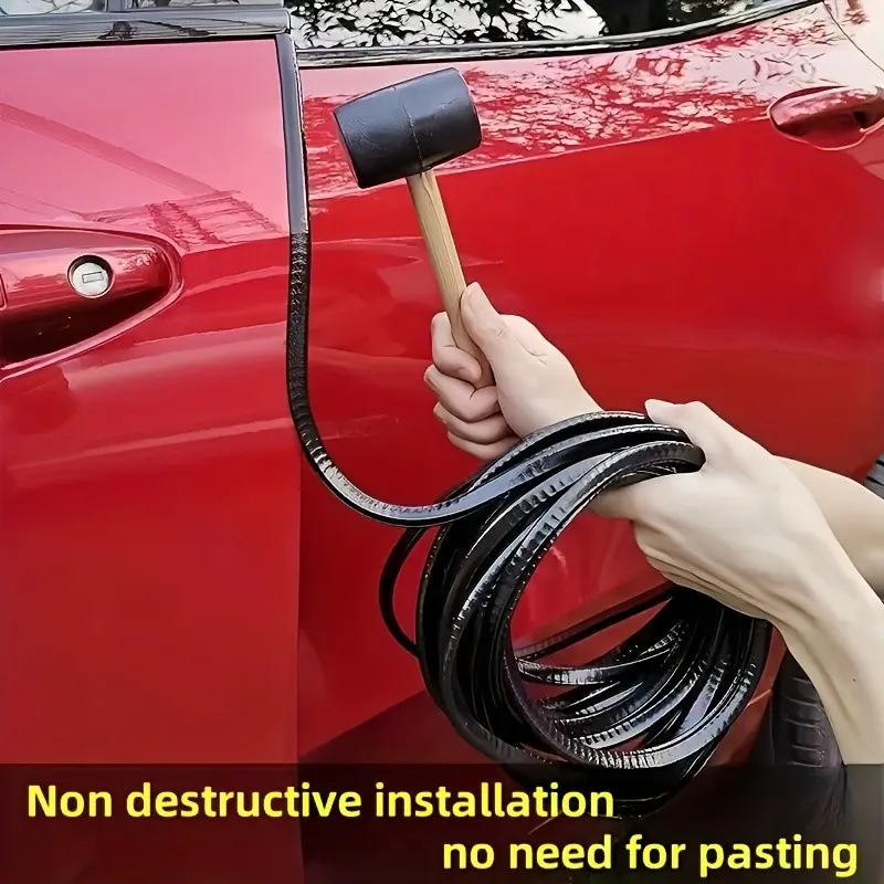 120cm Car Door Bumper Strip, Flexible Material, Anti-Collision, Soundproofing, Dust Protection, Easy Installation, Protects Door Surface, Car Door Protector, Car Accessory