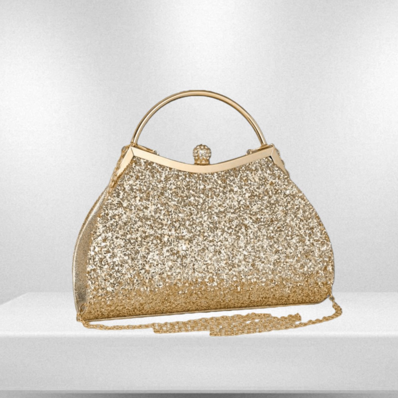 Sparkling Crystal Embellished Evening Clutch Bag For Women, Luxury Glitter Rhinestone Formal Handbag, Party Clutch, Dinner Bag, Purse Crossbody Bag, Evening Bag, Chain Bag, Shoulder Bag Suitable for Gala, Party, Wedding, Birthday, Anniversary Gift