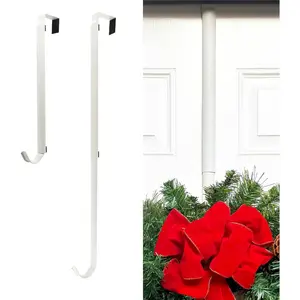Adapt Adjustable Wreath Hanger, Premium Length Adjustable - Strong Over The Door Wreath Hanger, Holds up to 30 pounds (Matte White)fidget toys
