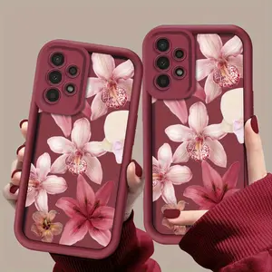 Phone Case: Beautiful Flower Lily Pattern For iPhone 17 16 15 14 13 12 11 PRO MAX PLUS 17AIR 16E 17E 13mini 12mini XSMAX X XS Samsung S26 S25 S24 S23 S22 S21 ULTRA PLUS A54 A53 A52 A36 A35 A33Everyday Essential TPU Case Minimalist Solid Color Soft Cover