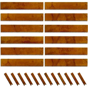 Cor-Ten Steel Landscape Edging with Rust Patina Finish, Pre-Rusted Cor-Ten Steel Landscape Edging, 42 inch Strips, 6 inch Depth (12 Pack)