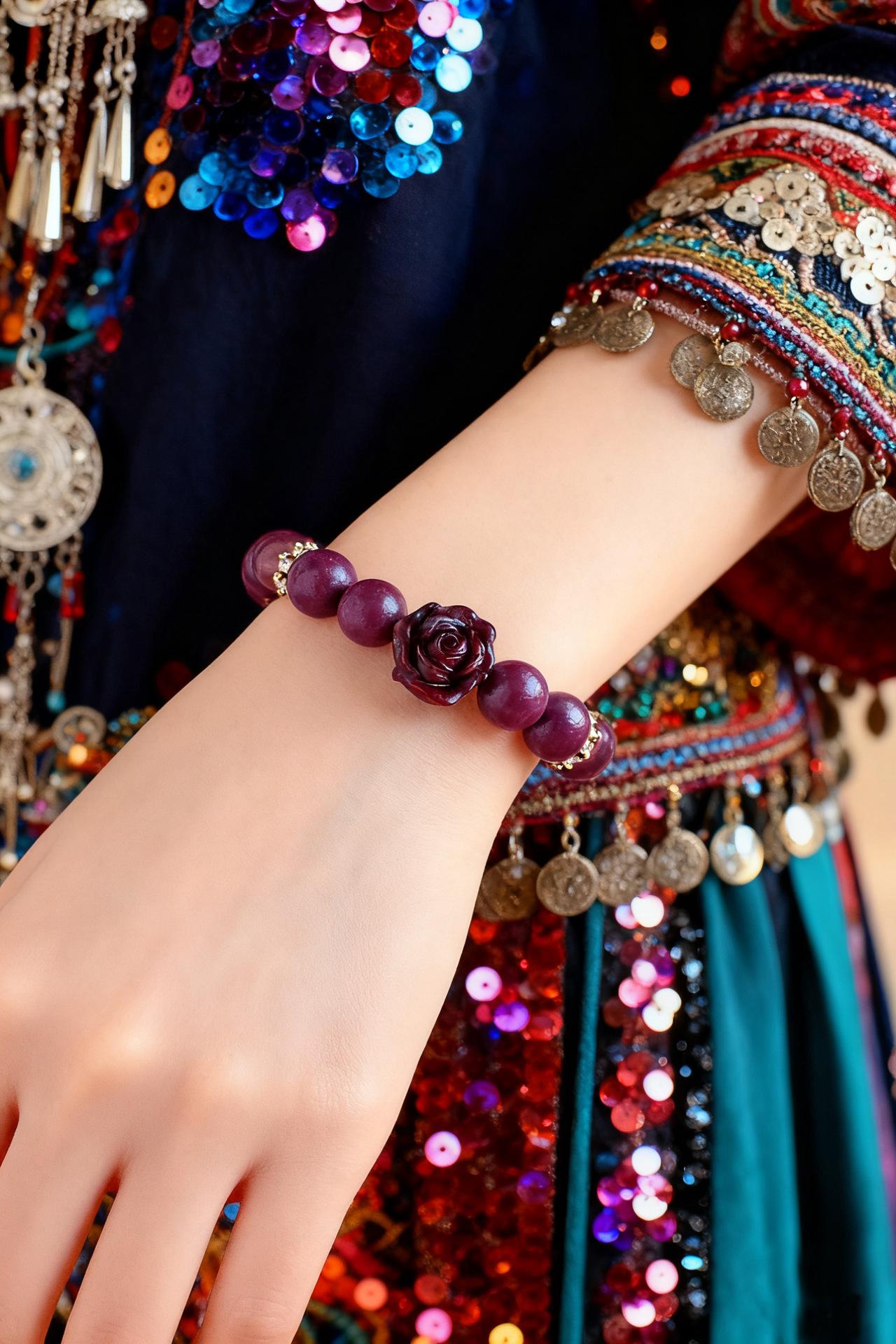 New Chinese-style natural blended incense bead bracelet, Chinese-style hand chain; attracts wealth, wards off evil, aids healing and meditation, suitable for holiday gifts, yoga and mystery