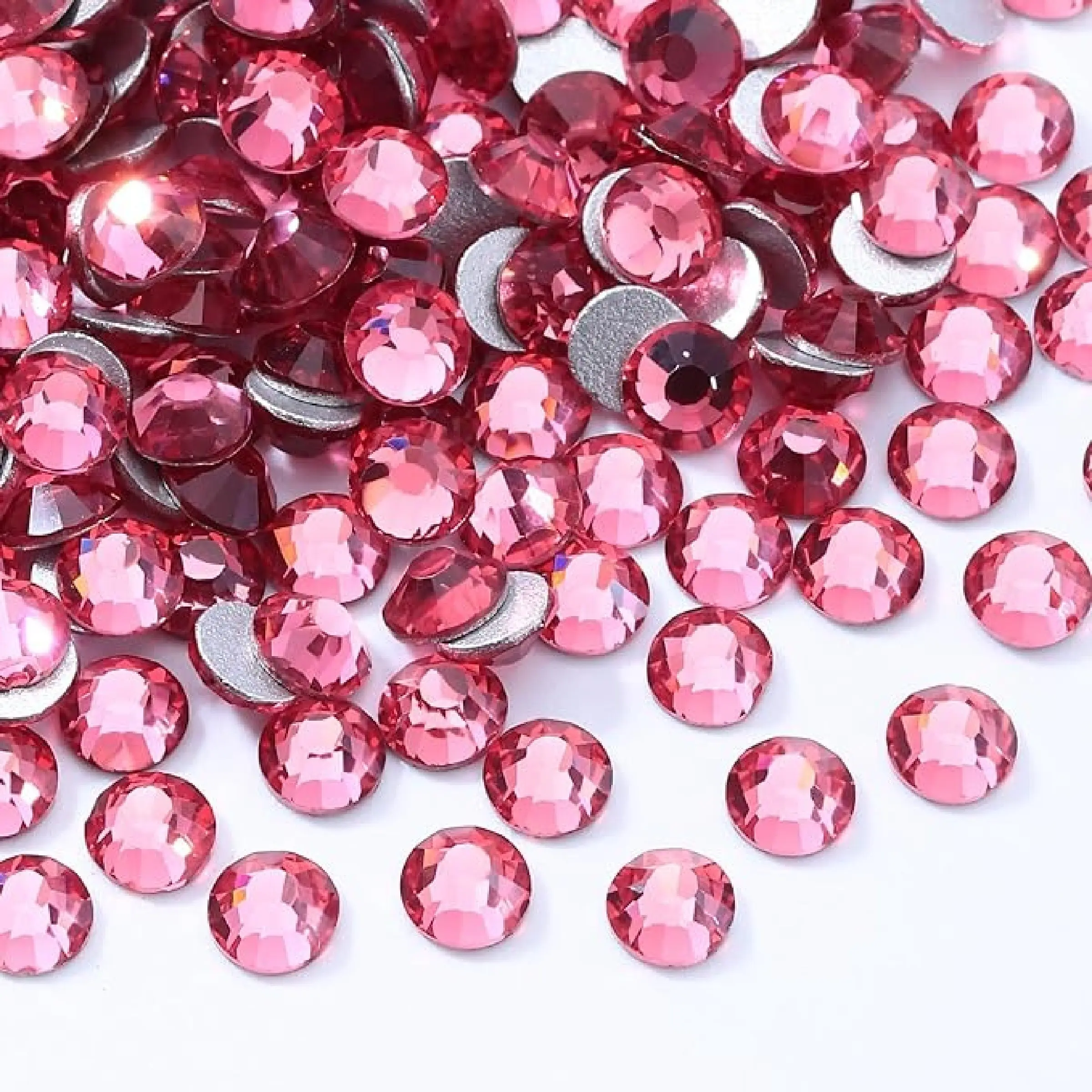 1000/2000/5000pcs 3-4mm Light Rose- Flat Back Resin Rhinestones, Round Jelly Gemstones for Accessories, Shoes, Clothes, Cosmetics, Bags, Decoration