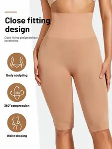 High Waisted Tummy Control Shapewear Shorts for Women 360° Body Shaper Butt Lifter Seamless Elastic Under Dress Slimming Shorts