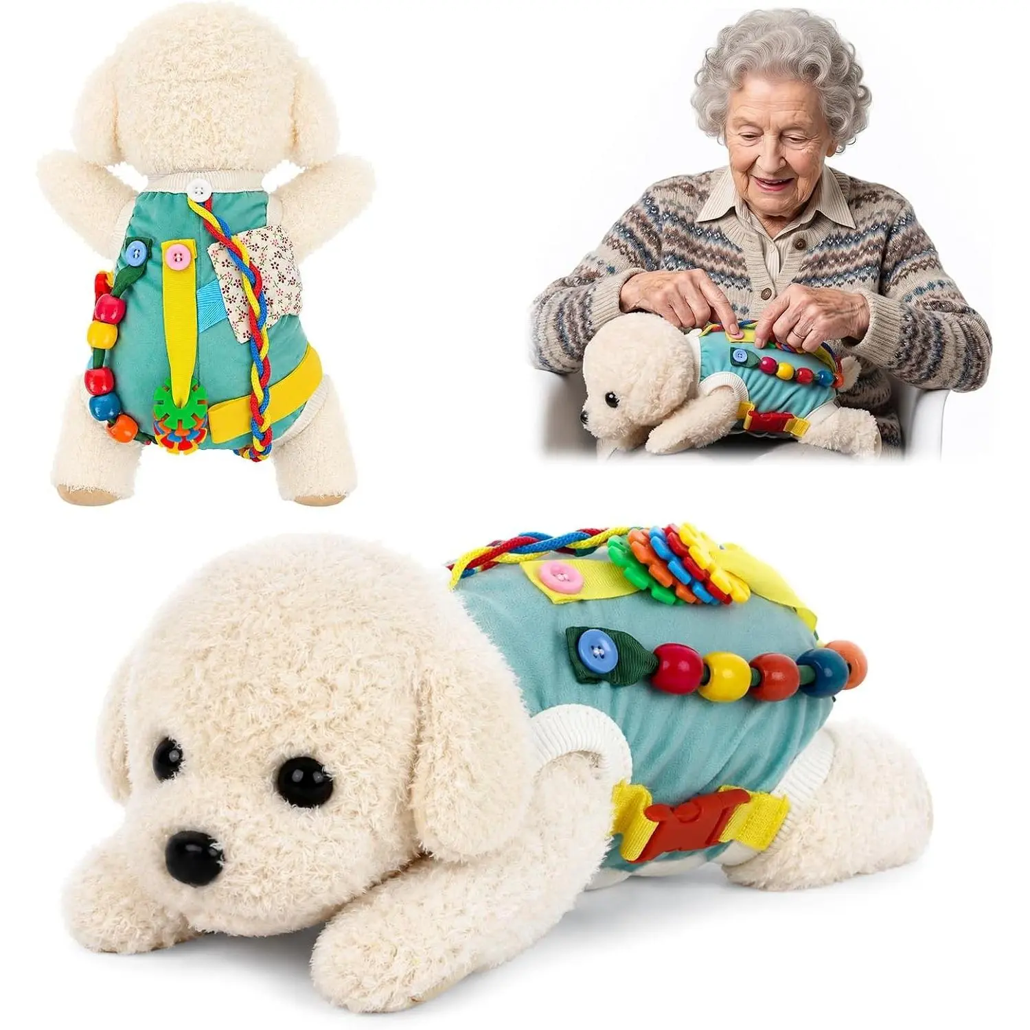 Dementia Toys Activities Fidget Sensory Blanket for Seniors Elderly, Cognitive Engagement and Adult Fidget Toys for Restlessness Gift and Activities for Seniors with Alzheimer
