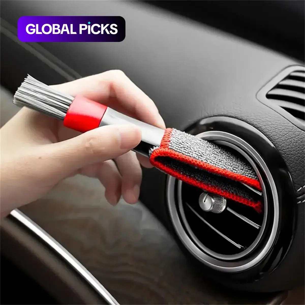 Car Air Vent Cleaning Brush, Double Head Car Air Vent Cleaning Brush, Auto Detailing Cleaner, Multifunctional Car Interior Cleaning Brush