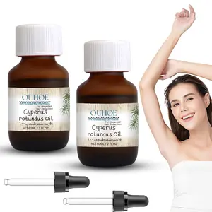 2PCS Cyperus Rotundus Oil for Hair Removal, Natural Cyperus Oil, Cyperus Rotundus for Reducing Body Hair Growth, Moisturizing & Soothing, 2 FL OZ