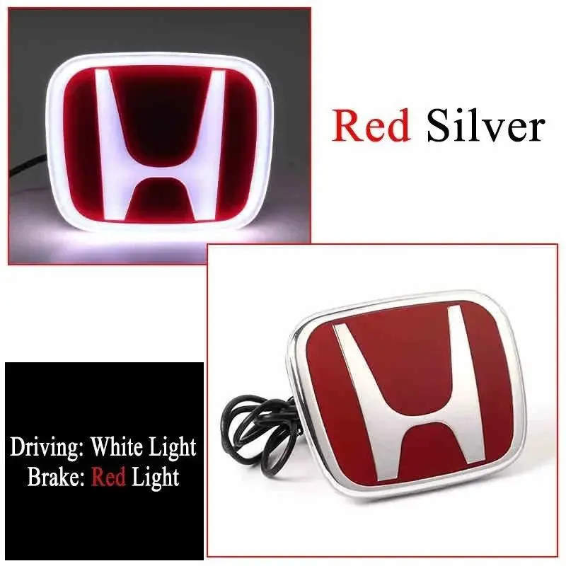 PMMA LED Car Emblem Sticker Front Rear Trunk Light Badge for Accord Civic Odyssey CRV Inspire Amaze Vezel -  Accessories