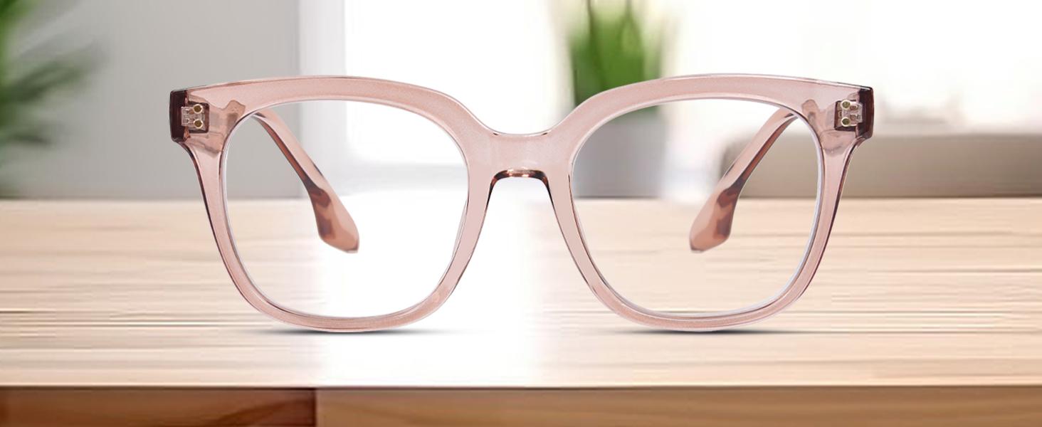 Progressive Multifocus Reading Glasses for Women Men Oversized Anti Blue Light Blocking Readers Square Eyeglasses