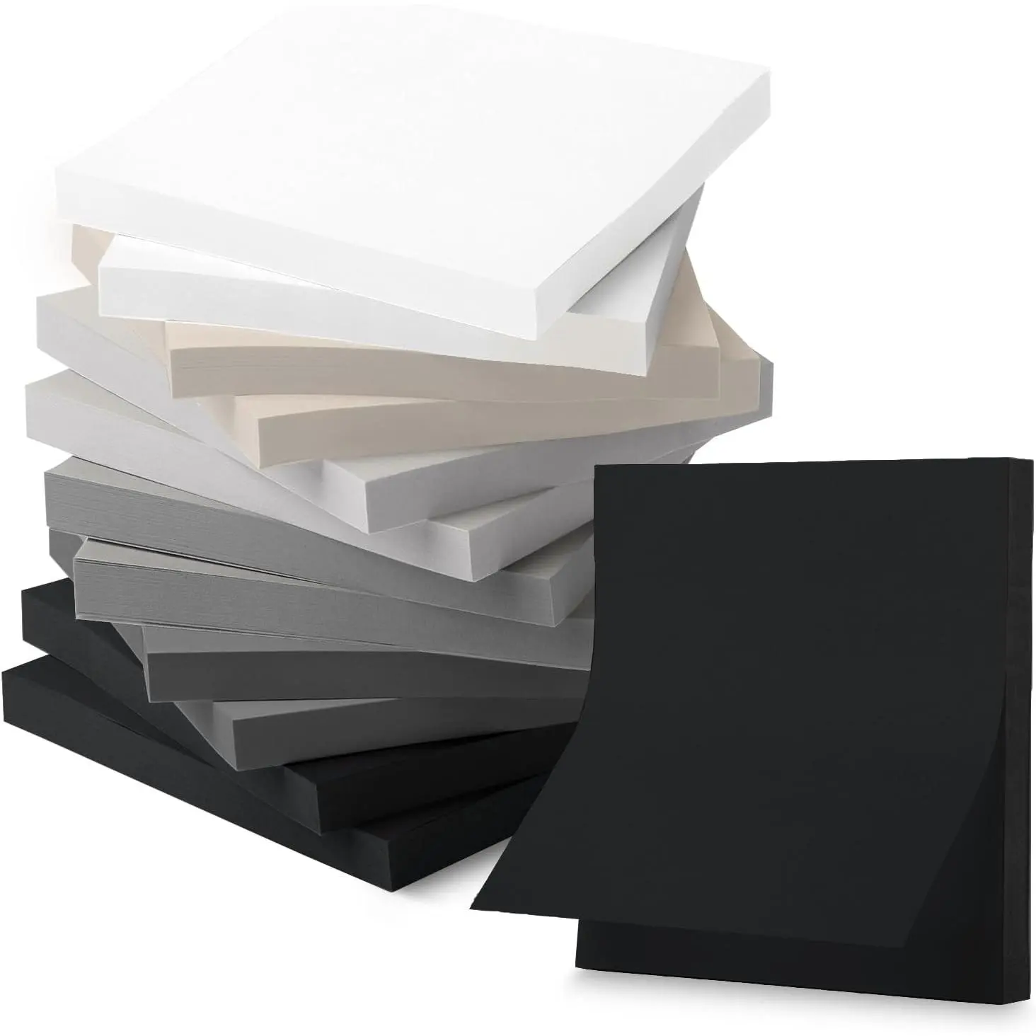 - Sticky Notes, 3"x3", 12 Pads, 600 Sheets, Greyish  | Sticky Notes Bulk, Self-Stick Note Pads,  for Office, School, , Study & Organization