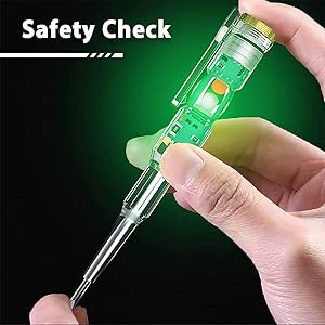 24-250V Portable Electrician Circuit Tester Pen, Responsive Electrical Tester Pen, Non Contact Voltage Tester Pen with LED Indicator Light Waterproof Electricity Measurement Pen (1PCS)