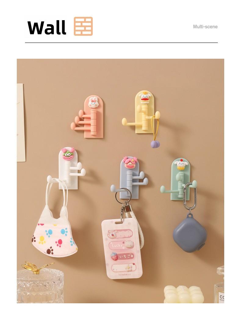 Cute Cartoon Self Adhesive Hooks, Easy Install Home Essentials