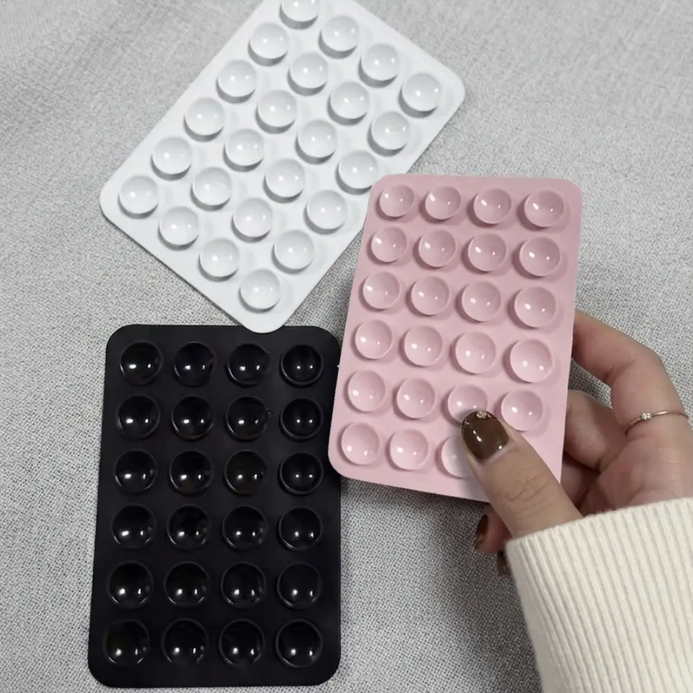 3 Pack Silicone Suction Cup Phone Mount Sticker Strong Adhesion Reusable Washable Stick to Smooth Surfaces Universal Phone Holder for All Phones