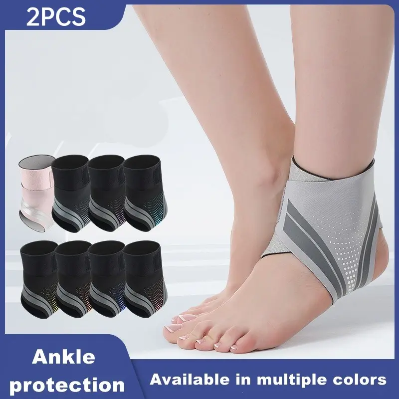 2 Pairs Sport Ankle Braces, Multi-Color Options, Full Ankle Protection, Ideal for Running, Basketball, Volleyball, Fitness, Stable Feet