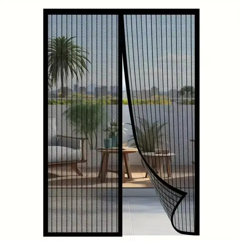 Insect Barrier Mesh Door, Self-Sealing, Pet and Child Friendly, Fits French and Sliding Doors, Size: 90cm X 210cm, Screen Door Mesh, Screen Door for Sliding Glass Door