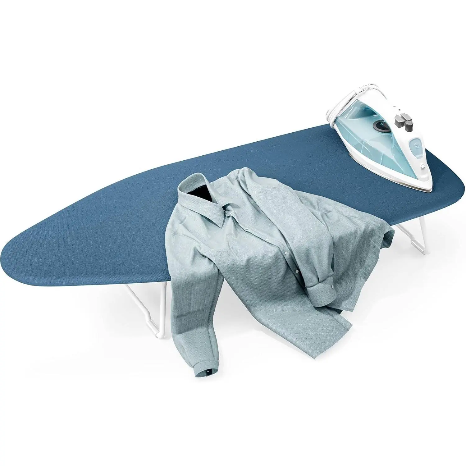 Small Ironing Board Tabletop, Portable mini Table top Iron Board | 30x12”, Full Metal Construction, Heat Resistant Cover, Non-Slip Feet, Hook Hanging, for Apartment College Dorms Sewing Room