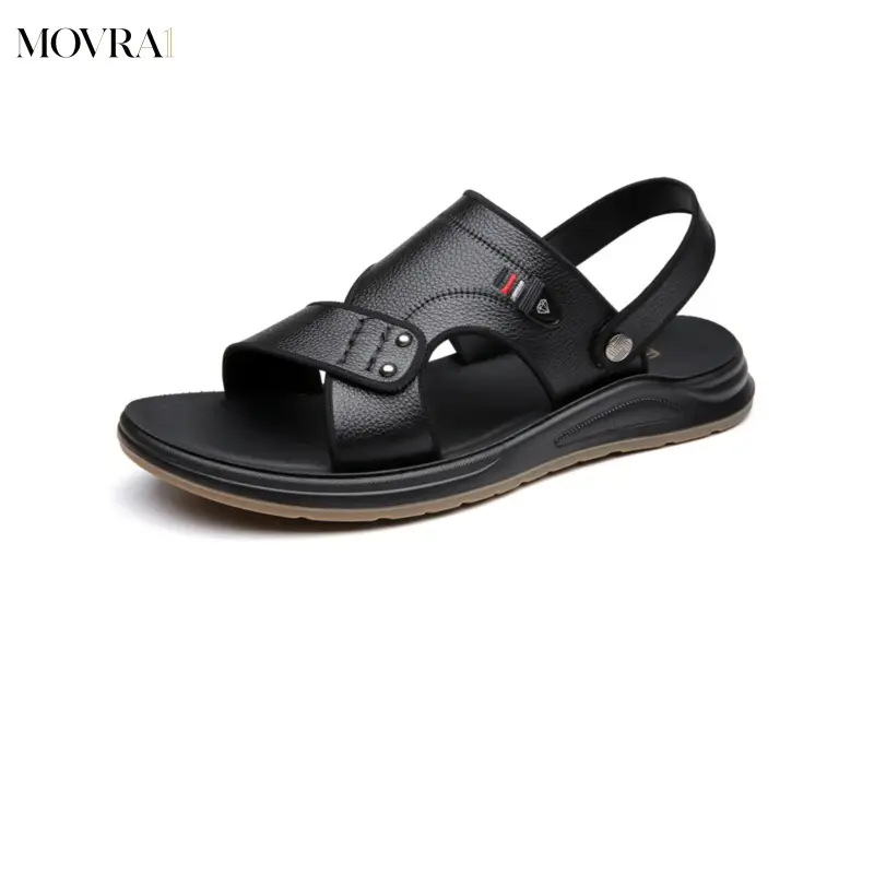 MOVRA1 2026-Quality Leather Men's Sandals, Outdoor Casual Sandals, Soft Sole Anti-Beach Shoes, Comfortable Men, Ideal Warm Weather