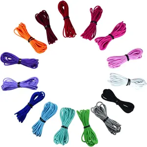 2mm Stretchy Elastic Bracelet String Cord, 15 Colors 6.6ft/Pc Rubber Rope for Bracelet Beading Jewelry Making Craft Supplies