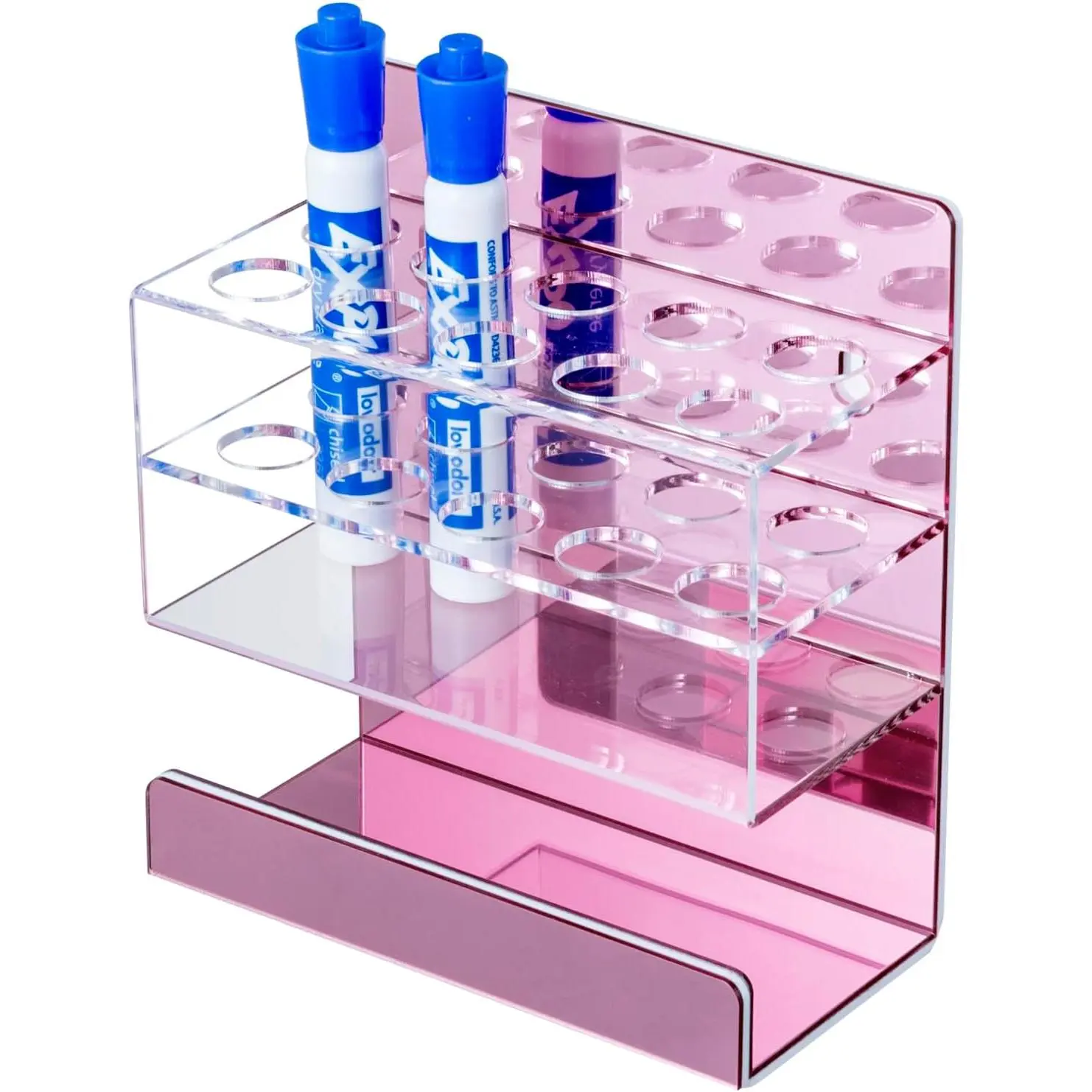 Dry Erase Marker Holder 10 Slots Whiteboard Marker Holder For Wall Dry Erase Eraser Holder Wall Mount Rose