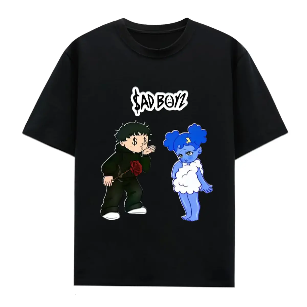 Sadboyz Retro Graphic Tee, Vintage Music Streetwear T Shirt, Y2K Regional Mexican Style Unisex Loose Fit Trendy Concert Outfit Top
