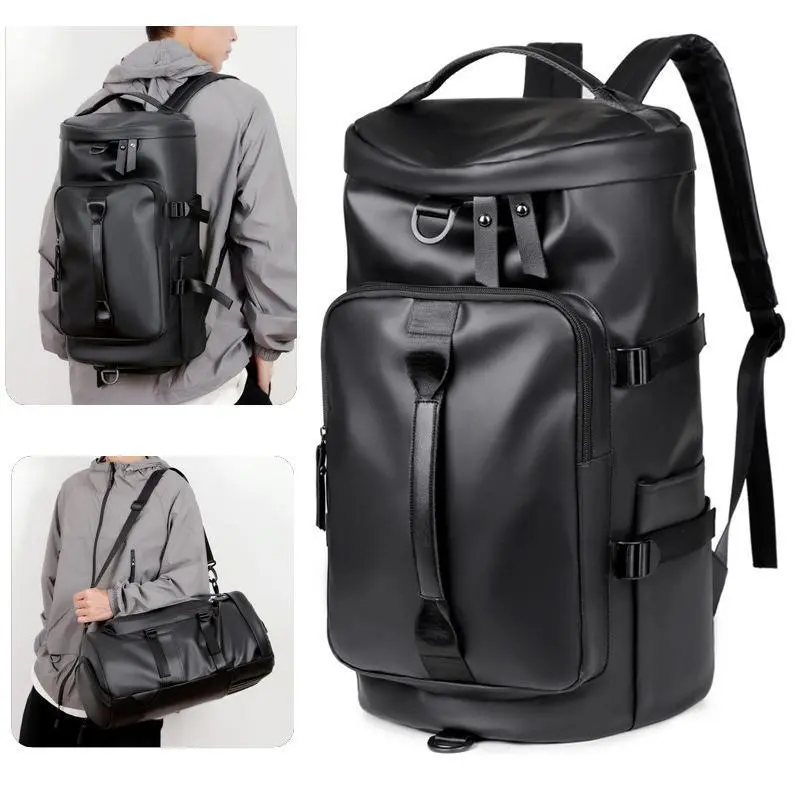 Men's 3-Way Convertible  Hiking Duffel Backpack, Versatile Crossbody & Handheld Luggage Bag for Gym Sports, Weekend Trips, Hiking, Business  and Daily Use,Separate Shoe Storage,Adjustable Shoulder Straps, Lightweight Portable Design