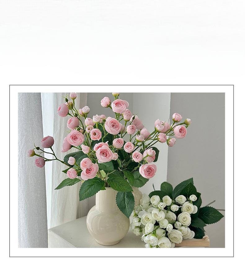 Aesthetic 12-Head Mini Camellia Tea Bud Bouquet |   Real-Touch Faux Silk Flowers for Home & Hotel Decor |   Elegant Wedding Hall Floral Props |   2026 Spring Flower Arrangement