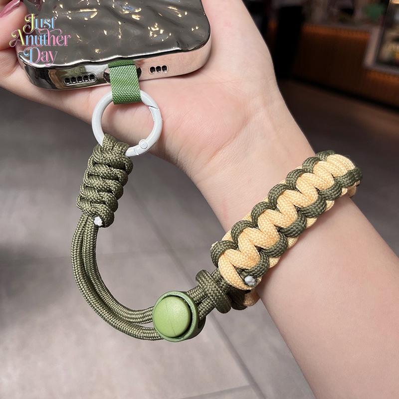 and-Woven Paracord Phone Wrist Strap Adjustable Anti-Lost Phone Lanyard with Universal Patch Multiple Color Options Durable Wristband for Phones Keys and Bags Stylish and Practical Daily Accessory