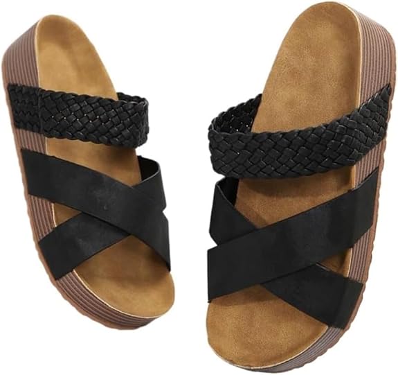 Women's Non Slip Arch Support Double Strap Platform Sandals  Comfort House Slippers Breathable Lightweight Walking Shoes Chunky Sole Summer Beach Slides SpringStatements