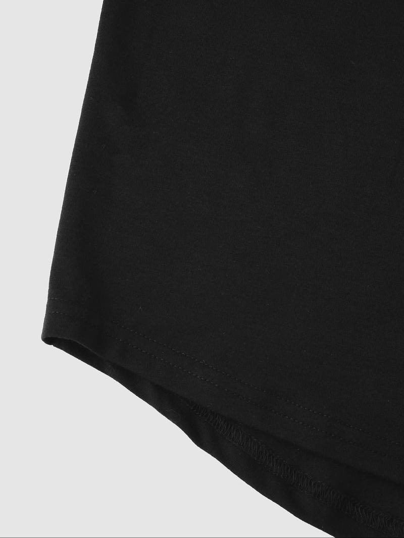 Men's 4 Piece Classic Bull Head Print Tee Set, Fitted Long Sleeve Casual Top for Fall & Winter, Basic Straight Cut T-Shirt