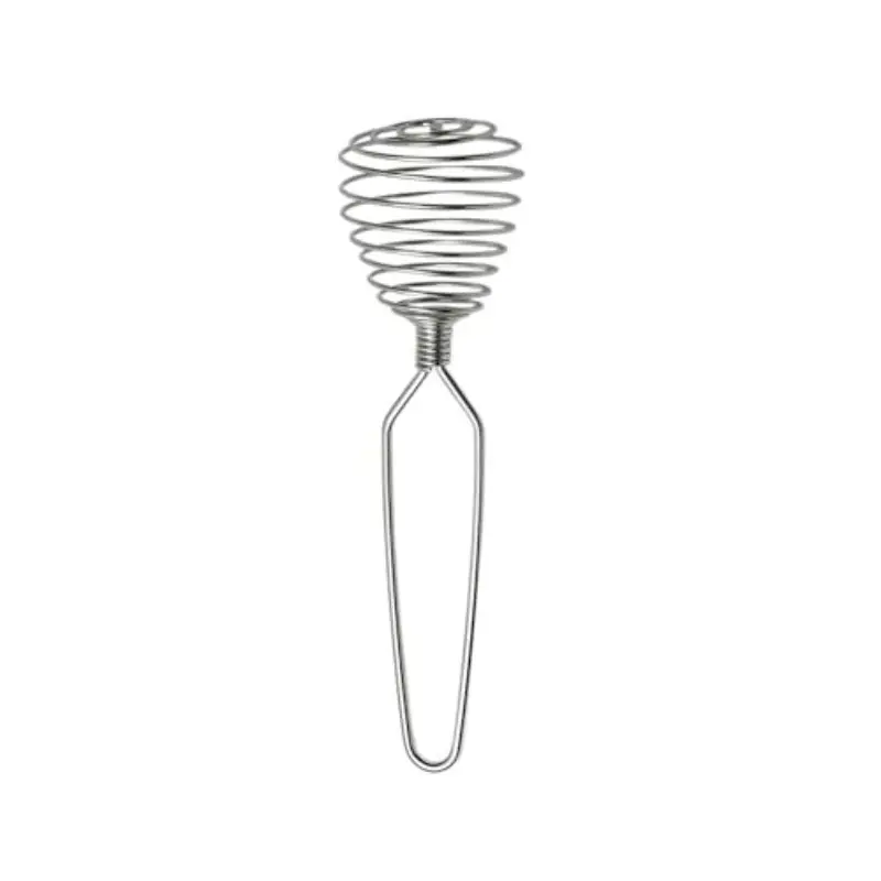 8-Inch Flexible Stainless Steel Mini Spring French Coil Whisk, Kitchen Utensils for Smoother Cup Mixing