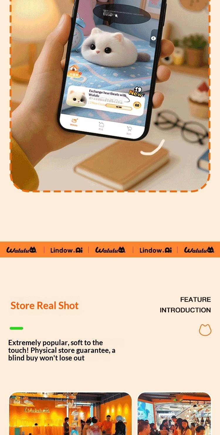 WALULU Cat AI Talking Toy Emotional Companion Plush Doll Children Trendy Gift Electronic Pet Interactive Plaything